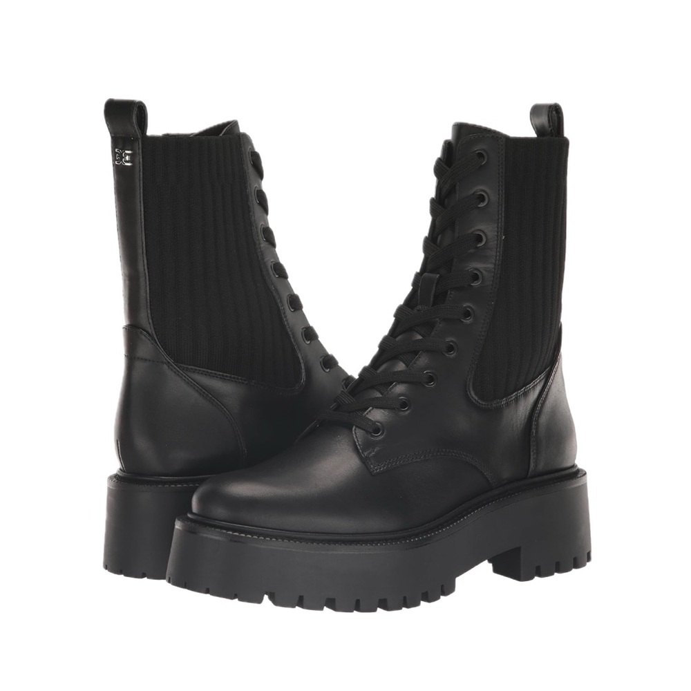 Sam Edelman Black Laceup Combat Boots - NEW